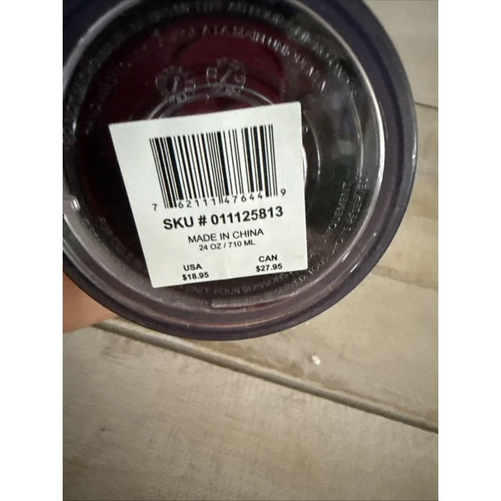 Starbucks Tumbler Rising Floral Foil Leaves Autumn 24oz Venti Cold Cup 2021 New - Picture 6 of 7